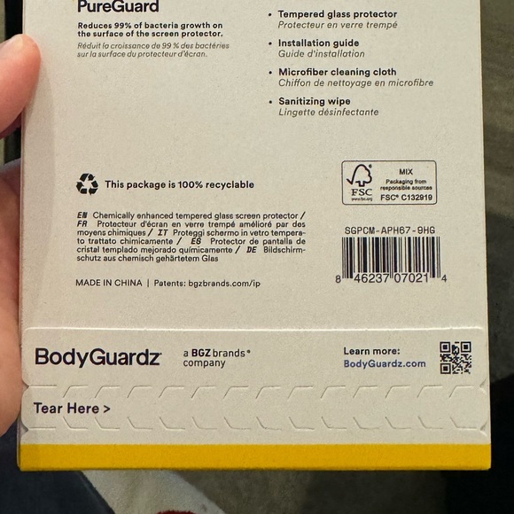 Tempered glass bodyguardz iPhone 13 Pro Max screen protector. - Picture 6 of 8